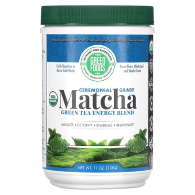Зеленый чай Green Foods Ceremonial Grade Matcha Energy Blend, 312 г