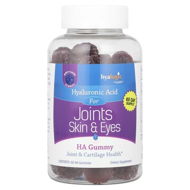 Гиалуроновая кислота Hyalogic HA Gummy, вкус Berry, 60 мг на пастилку, 60 жевательных пастилок