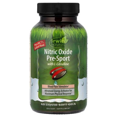 L-цитруллин Irwin Naturals Nitric Oxide Pre-Sport® with L-Citrulline, 60 мягких капсул