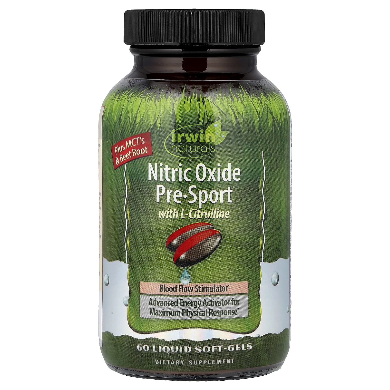 L-цитруллин Irwin Naturals Nitric Oxide Pre-Sport® with L-Citrulline, 60 мягких капсул