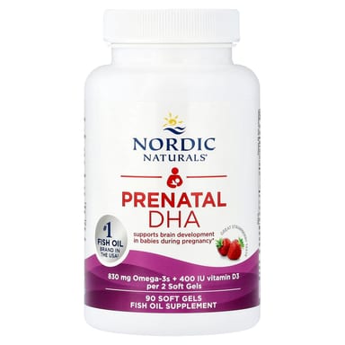 DHA для беременных Nordic Naturals Strawberry, 90 мягких капсул