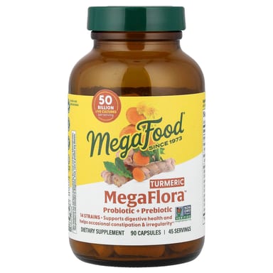 Пребиотик MegaFood MegaFlora™ Probiotic With Turmeric, 90 капсул