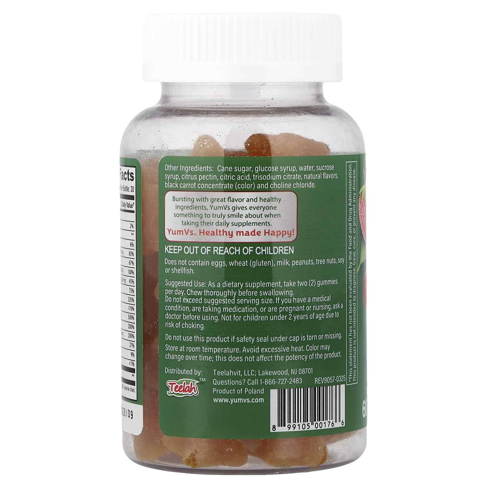 Мультивитамины YumVs Multi Vitamin Gummies, вкус Berry, 60 жевательных пастилок — фото 2