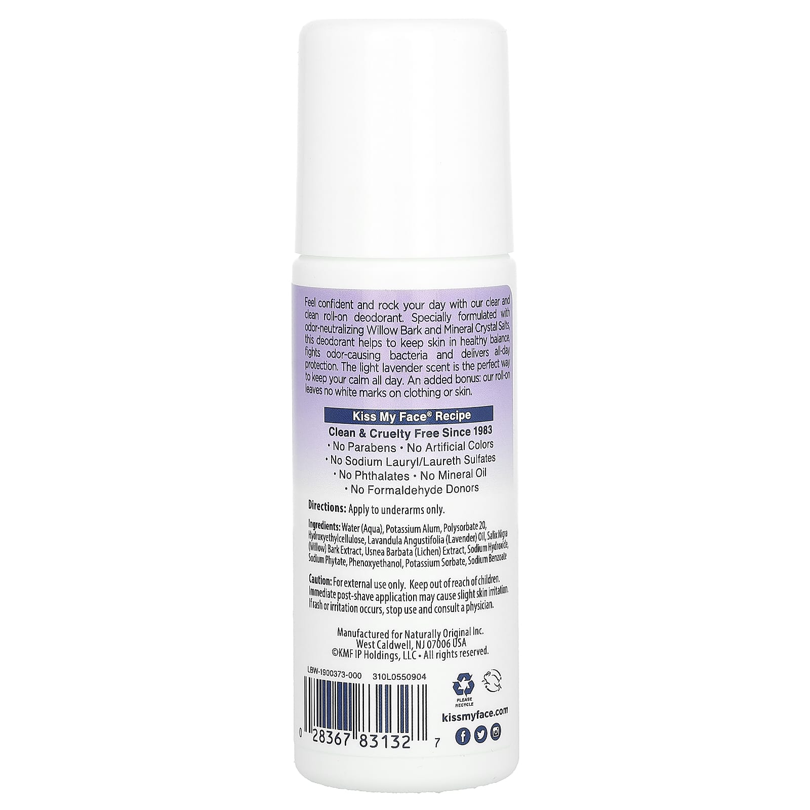 Дезодорант Kiss My Face Liquid Rock Roll-On, оттенок Lavender, 88 мл, жидкая форма — фото 2