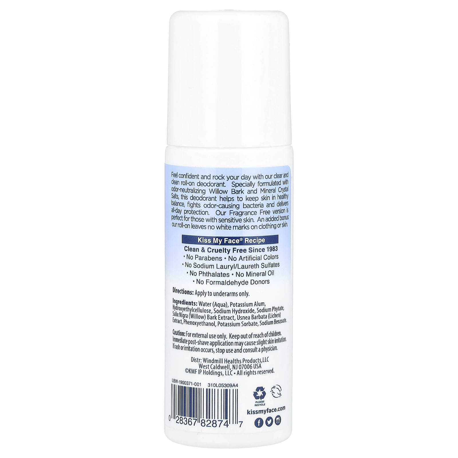 Дезодорант Kiss My Face Liquid Rock® Roll-On, 88 мл, жидкая форма — фото 2