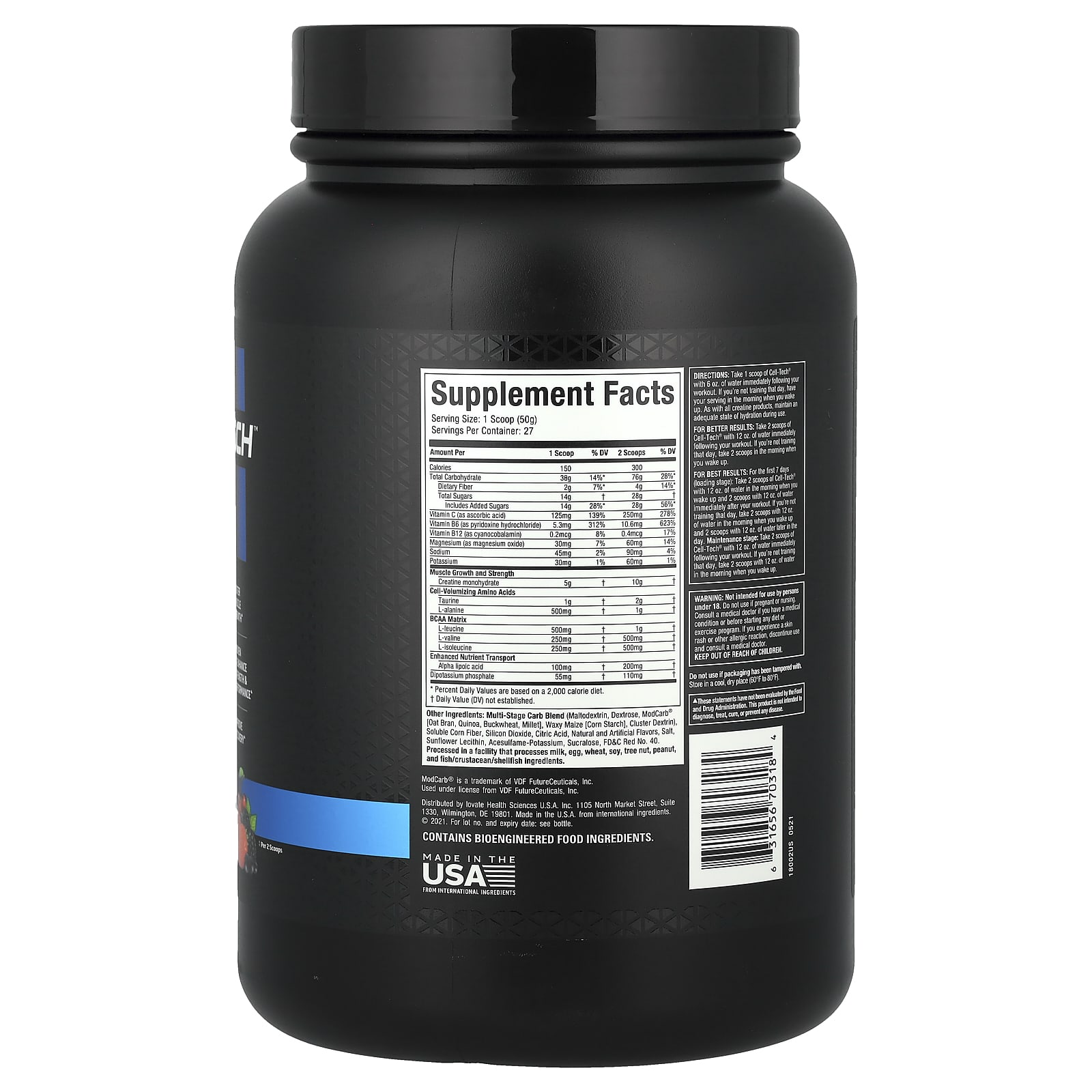 Креатин MuscleTech Cell-Tech™, вкус Fruit Punch, 1.36 кг — фото 2