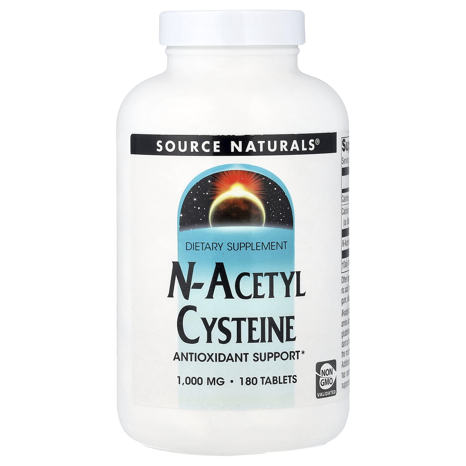 N-ацетилцистеин Source Naturals N-Acetyl Cysteine, 1000 мг, 180 таблеток