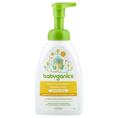 Фото товара: Гель для душа Babyganics Foaming Shampoo & Chamomile Verbena, 473 мл