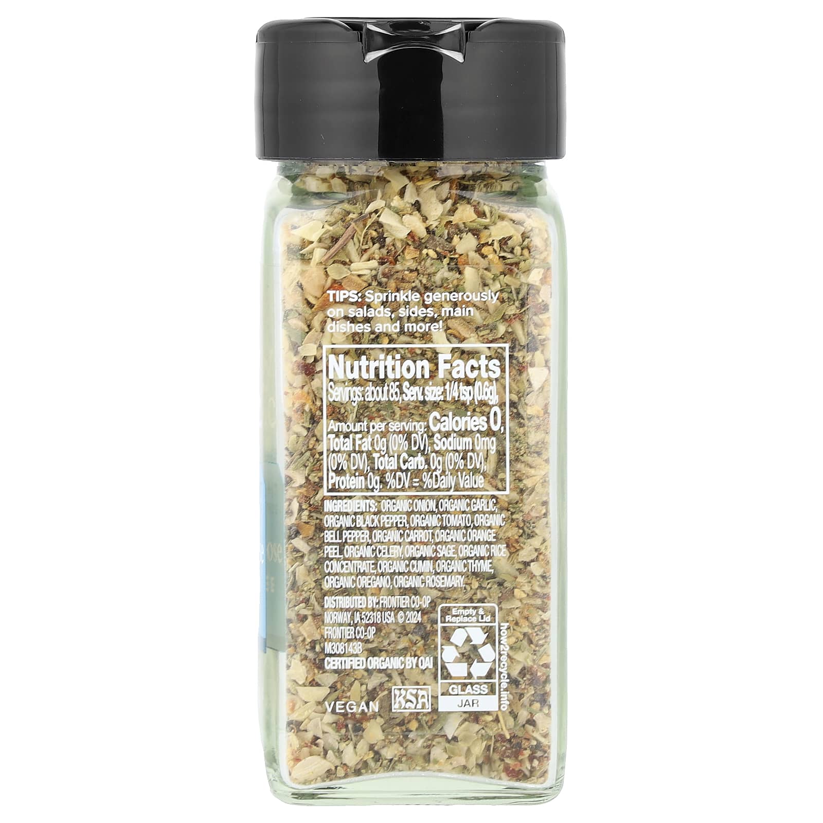 Приправа Simply Organic, универсальная без соли, 1.80 oz (51 g) — фото 2