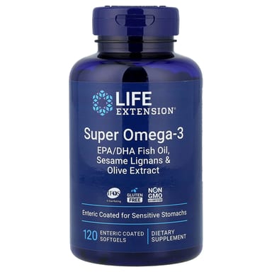 Рыбий жир Life Extension Super Omega-3 EPA/DHA Sesame Lignans & Olive Extract 120, мягкие капсулы