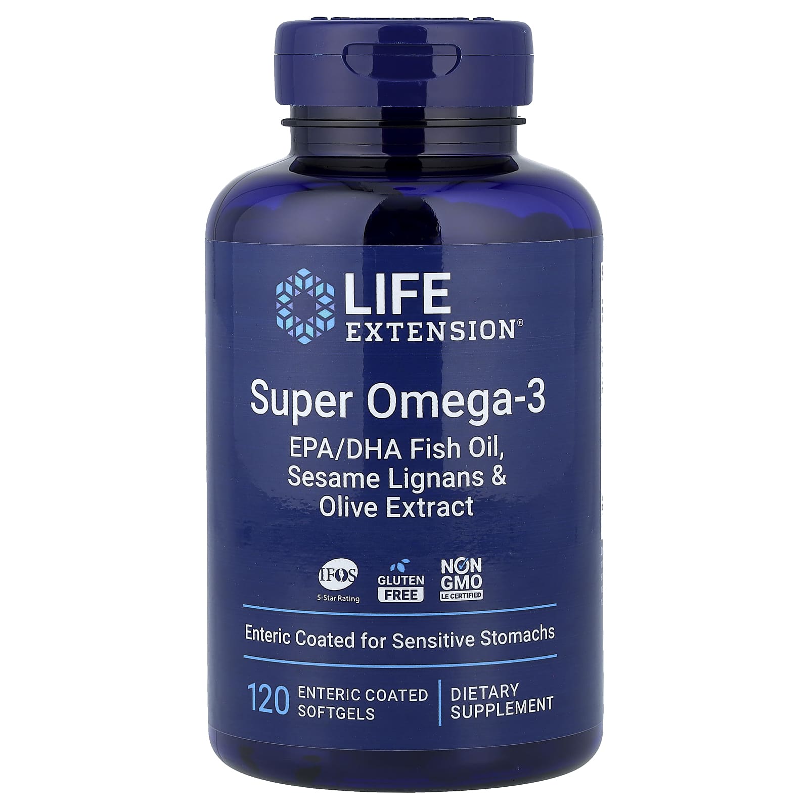 Рыбий жир Life Extension Super Omega-3 EPA/DHA Sesame Lignans & Olive Extract 120, мягкие капсулы