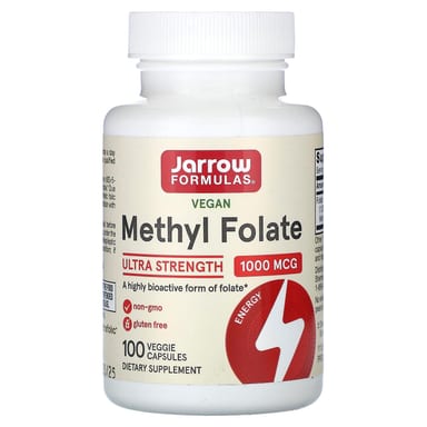 Фолат Jarrow Formulas Methyl Ultra Strength, 1000 мкг, 100 растительных капсул