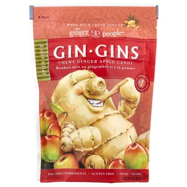 Фото товара: Имбирь The Ginger People Gin Gins® Chewy Apple Candy Spicy Apple, Chewy Ginger Apple Candy, Spicy Apple, 84 г