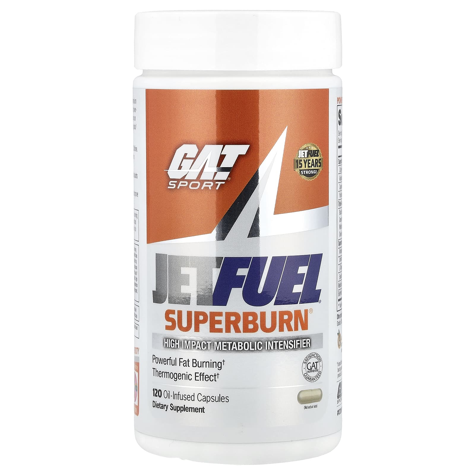 Масло GAT JetFuel® 120 -Infused Capsules, оттенок Superburn, капсулы