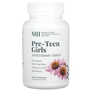 Мультивитамины Michael's Health Pre-Teen Girls, 120 растительных таблеток
