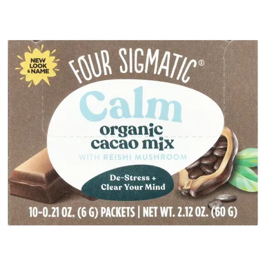 Фото товара: Рейши Four Sigmatic Calm Organic Cacao Mix with Mushroom, 10 саше, 6 г, саше