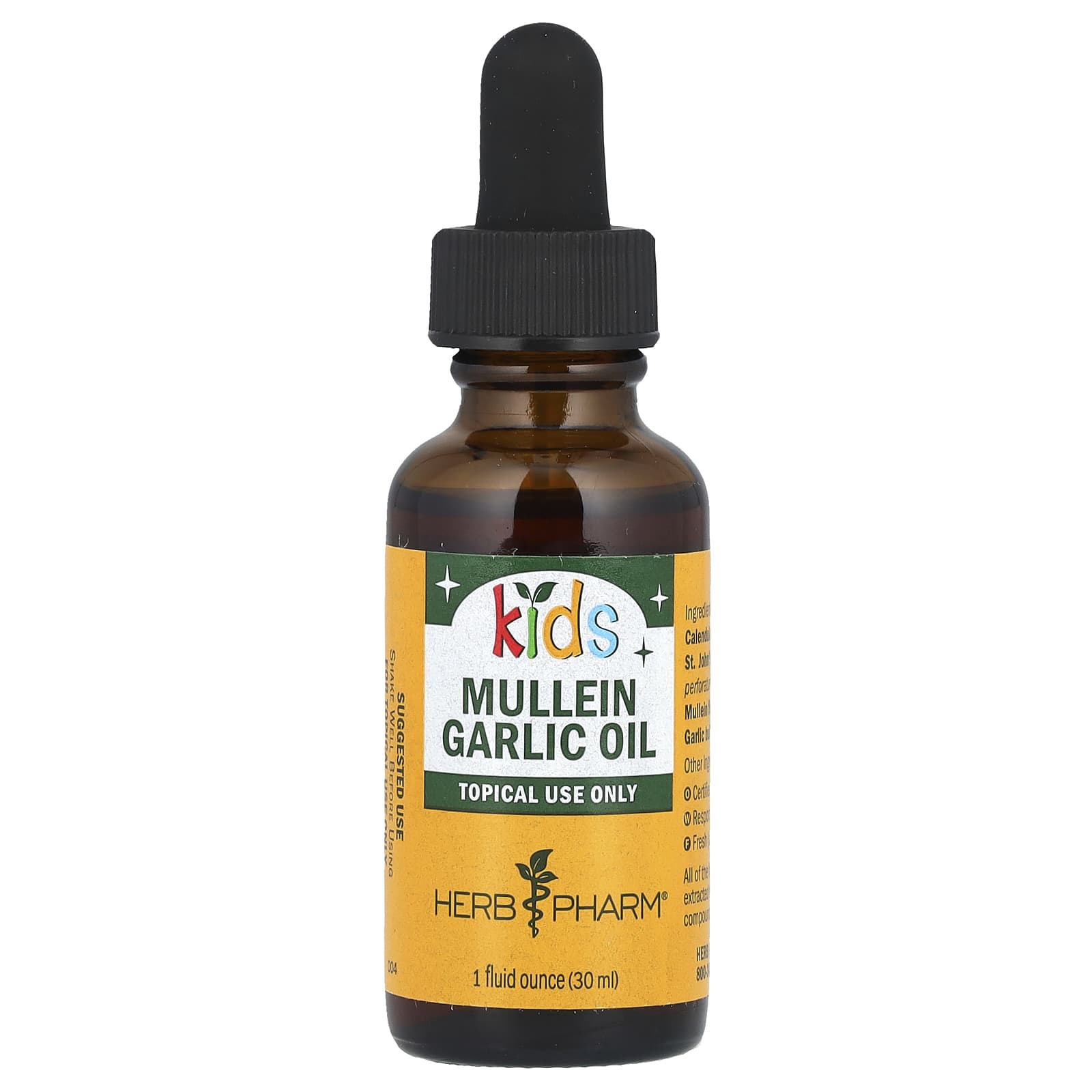 Лист коровяка Herb Pharm Garlic Oil, 30 мл, масло