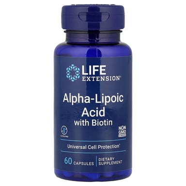 Альфа-липоевая кислота Life Extension Alpha-Lipoic Acid with Biotin, 60 капсул
