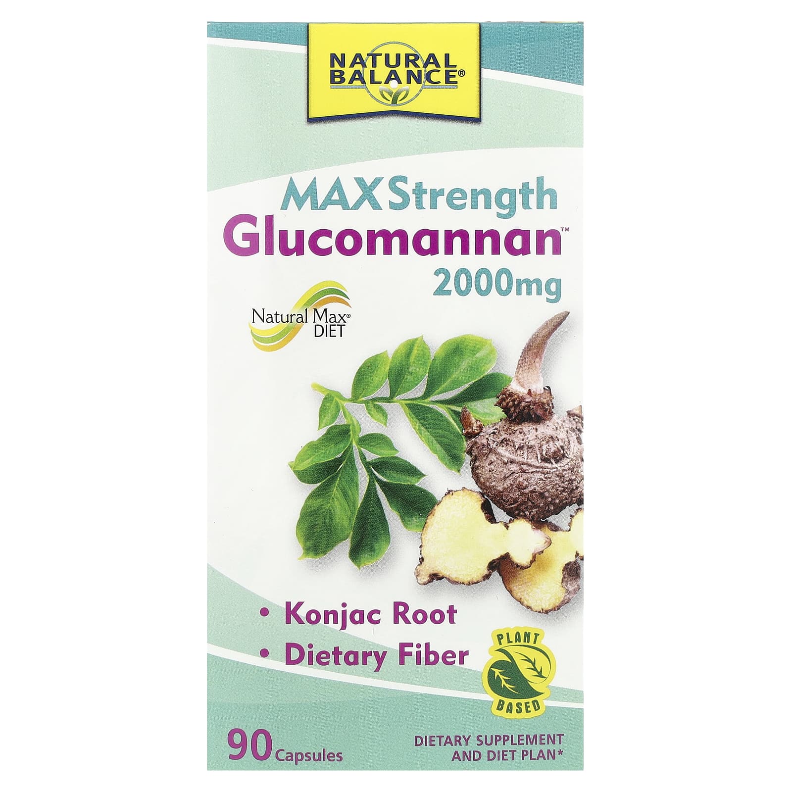 Глюкоманнан Natural Balance, 90 мягких капсул (666 мг на капсулу) — фото 2