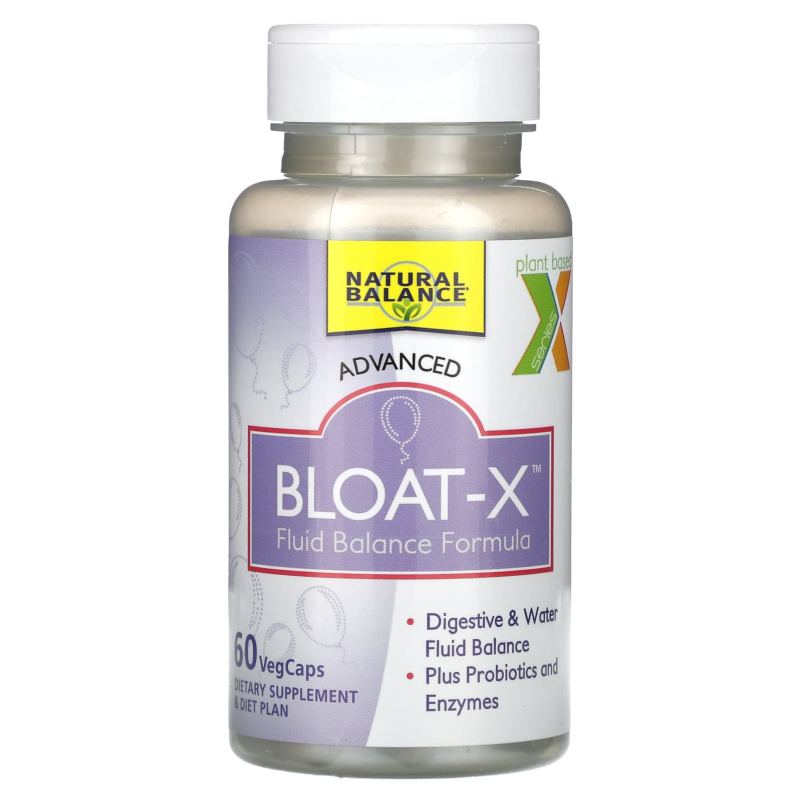 Комплекс Natural Balance Bloat-X Fluid Balance, 60 растительных капсул