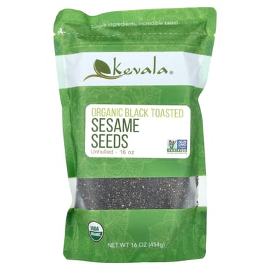 Семена кунжута Kevala Organic Black Toasted, оттенок Unhulled, 454 г