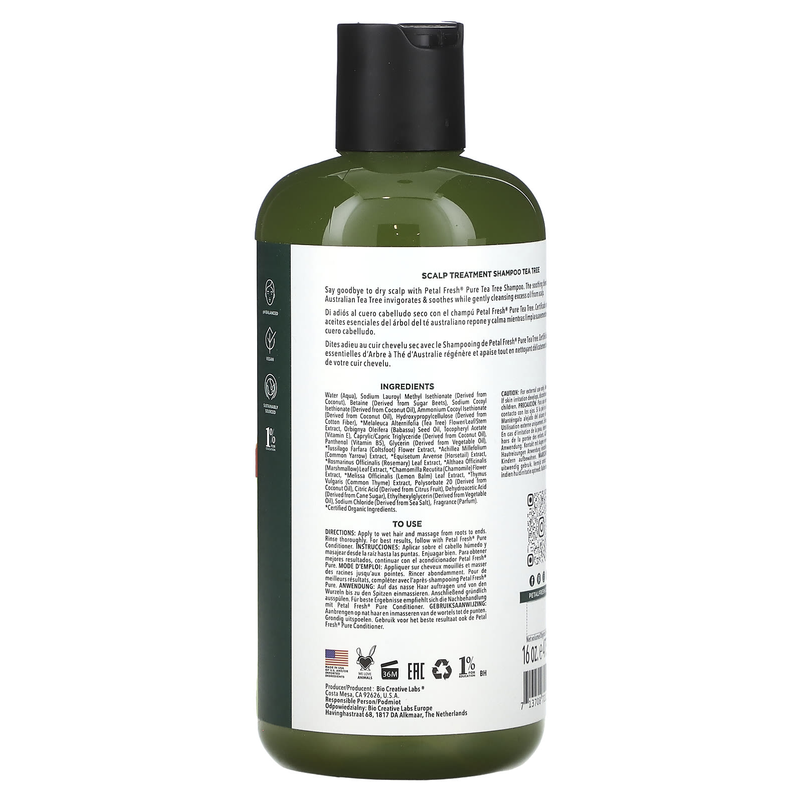 Средство для кожи головы Petal Fresh Shampoo Tea Tree, 475 мл — фото 2