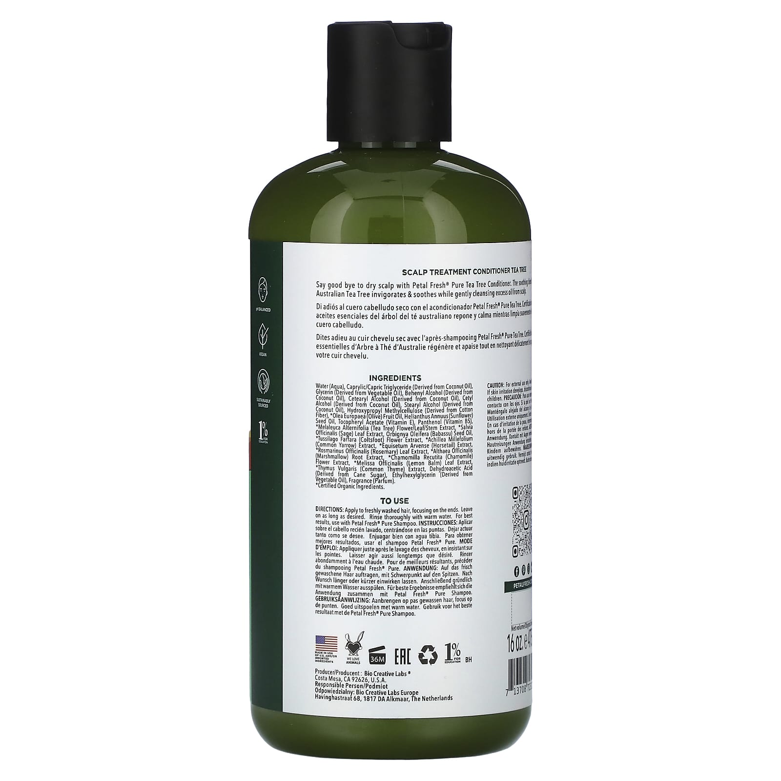 Средство для кожи головы Petal Fresh Conditioner Tea Tree, 475 мл — фото 2