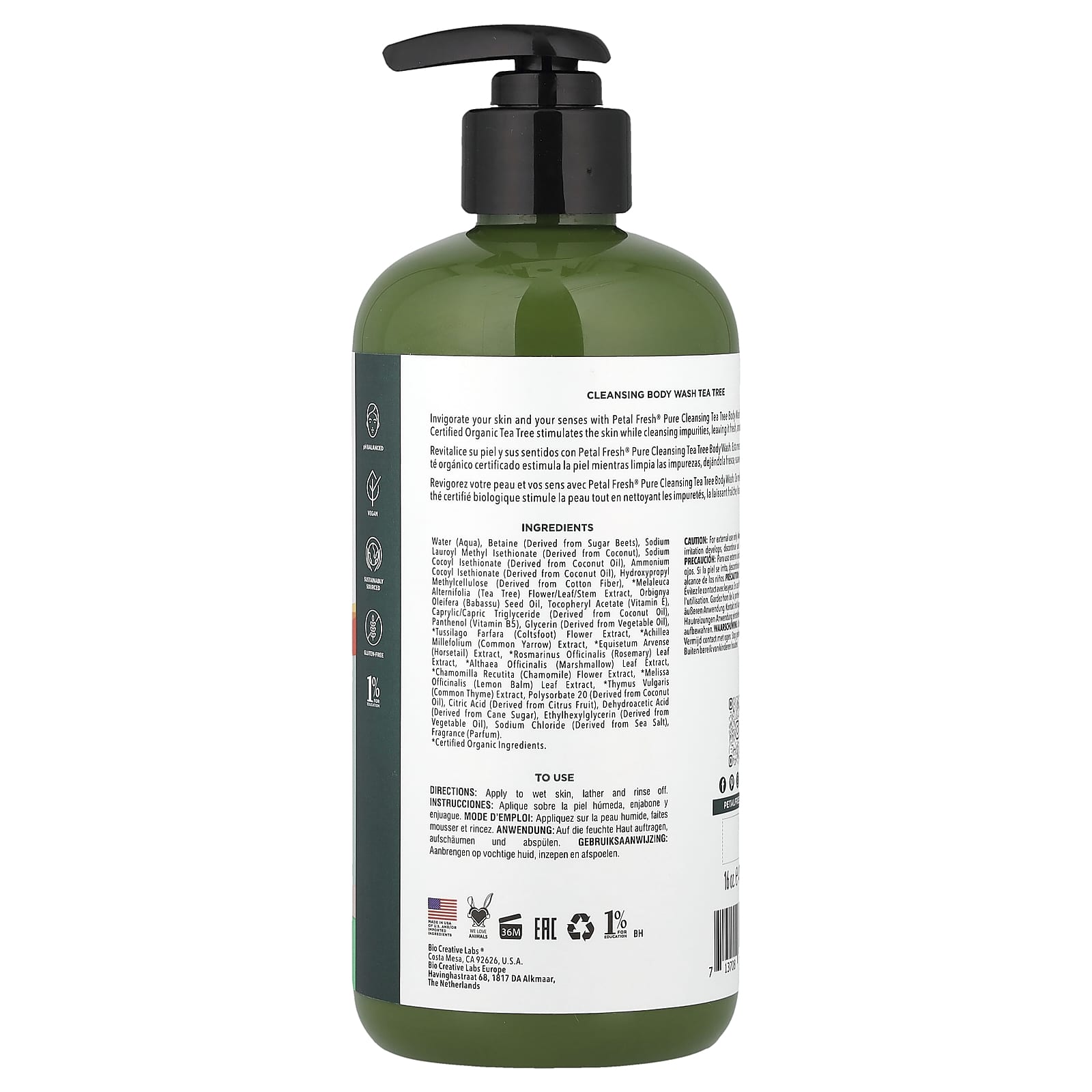 Гель для душа Petal Fresh Cleansing Tea Tree, 475 мл — фото 2