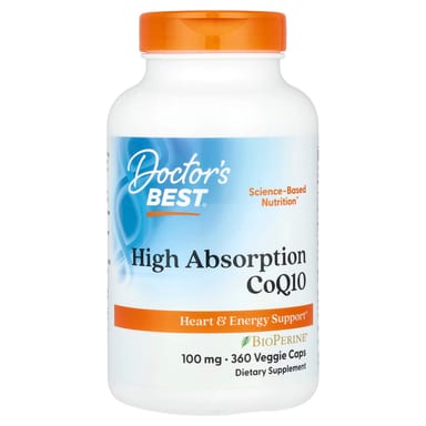Коэнзим Q10 Doctor's Best High Absorption, 100 мг, 360 растительных капсул