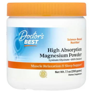 Фото товара: Магний Doctor's Best High Absorption Powder, 200 г, порошок