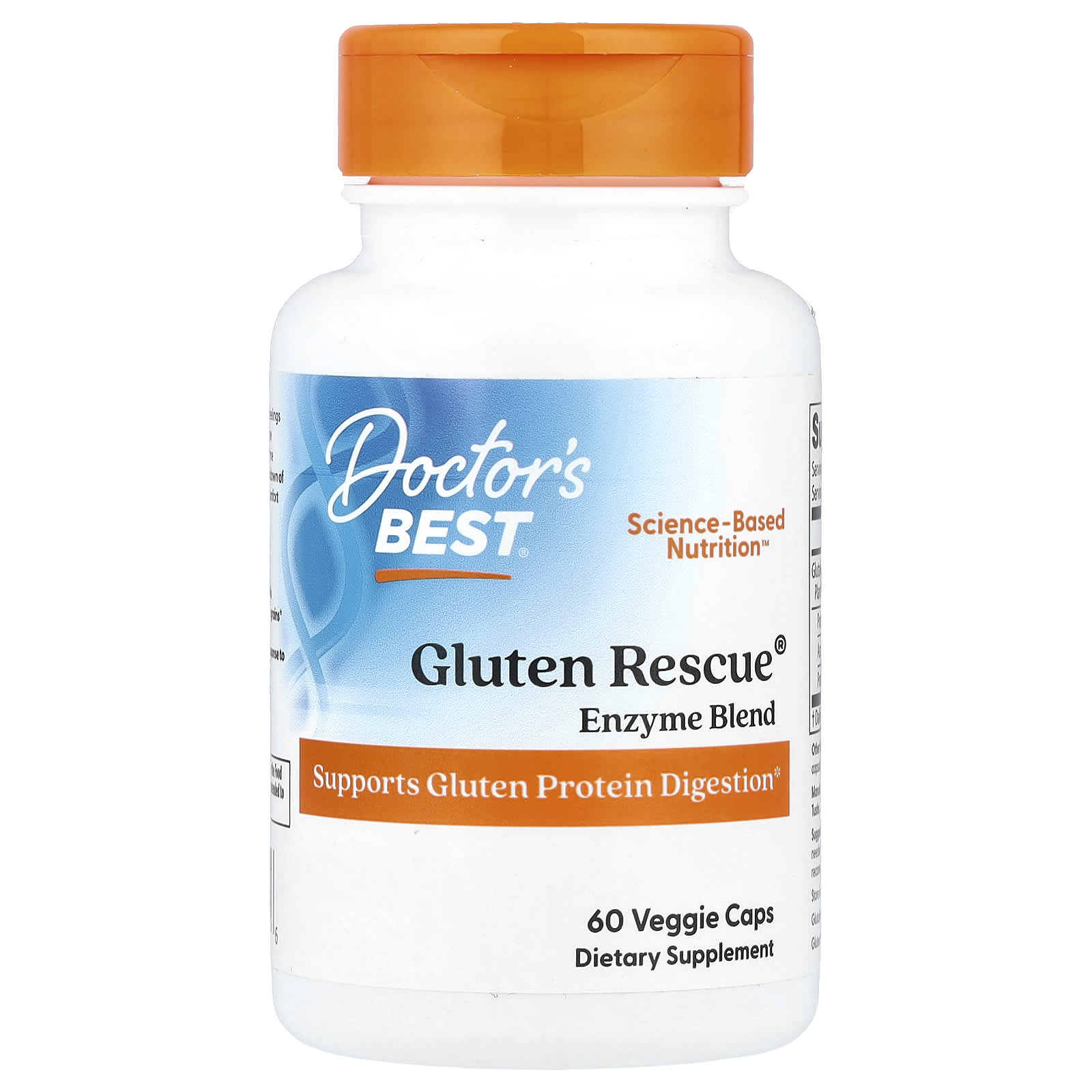 Ферментный комплекс Doctor's Best Gluten Rescue®, 60 растительных капсул