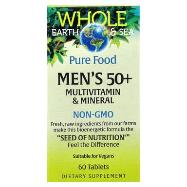 Мультивитаминно-минеральный комплекс Natural Factors Whole Earth & Sea® Men's 50+, 60 таблеток