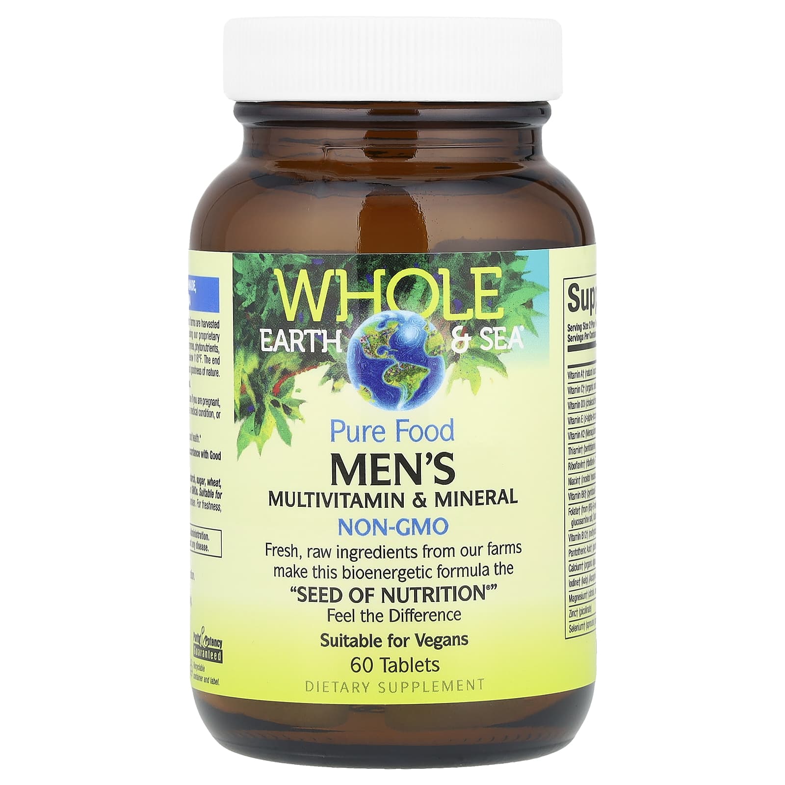 Мультивитаминно-минеральный комплекс Natural Factors Whole Earth & Sea® Men's, 60 таблеток