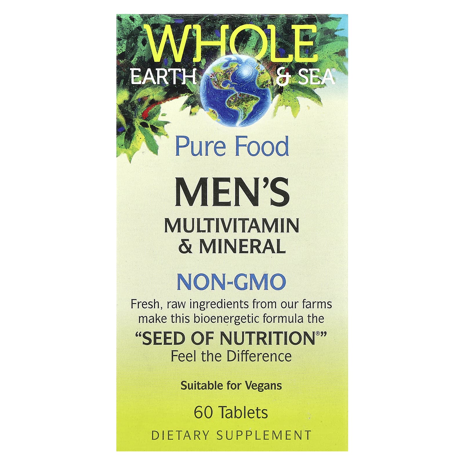 Мультивитаминно-минеральный комплекс Natural Factors Whole Earth & Sea® Men's, 60 таблеток — фото 2