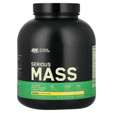 Гейнер Serious Mass Optimum Nutrition™, оттенок Banana, 2.72 кг