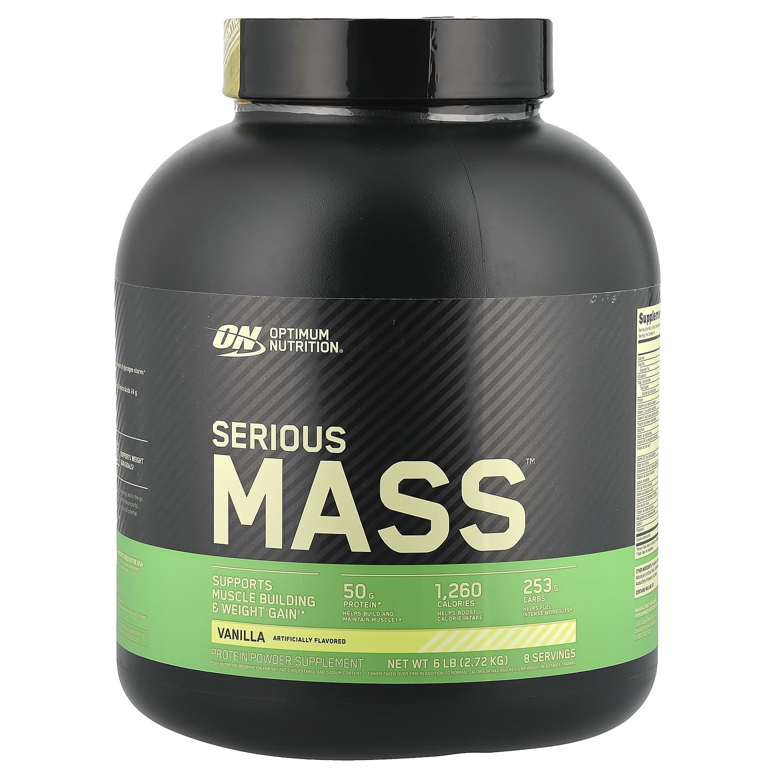 Гейнер Serious Mass Optimum Nutrition™, вкус Vanilla, 2.72 кг