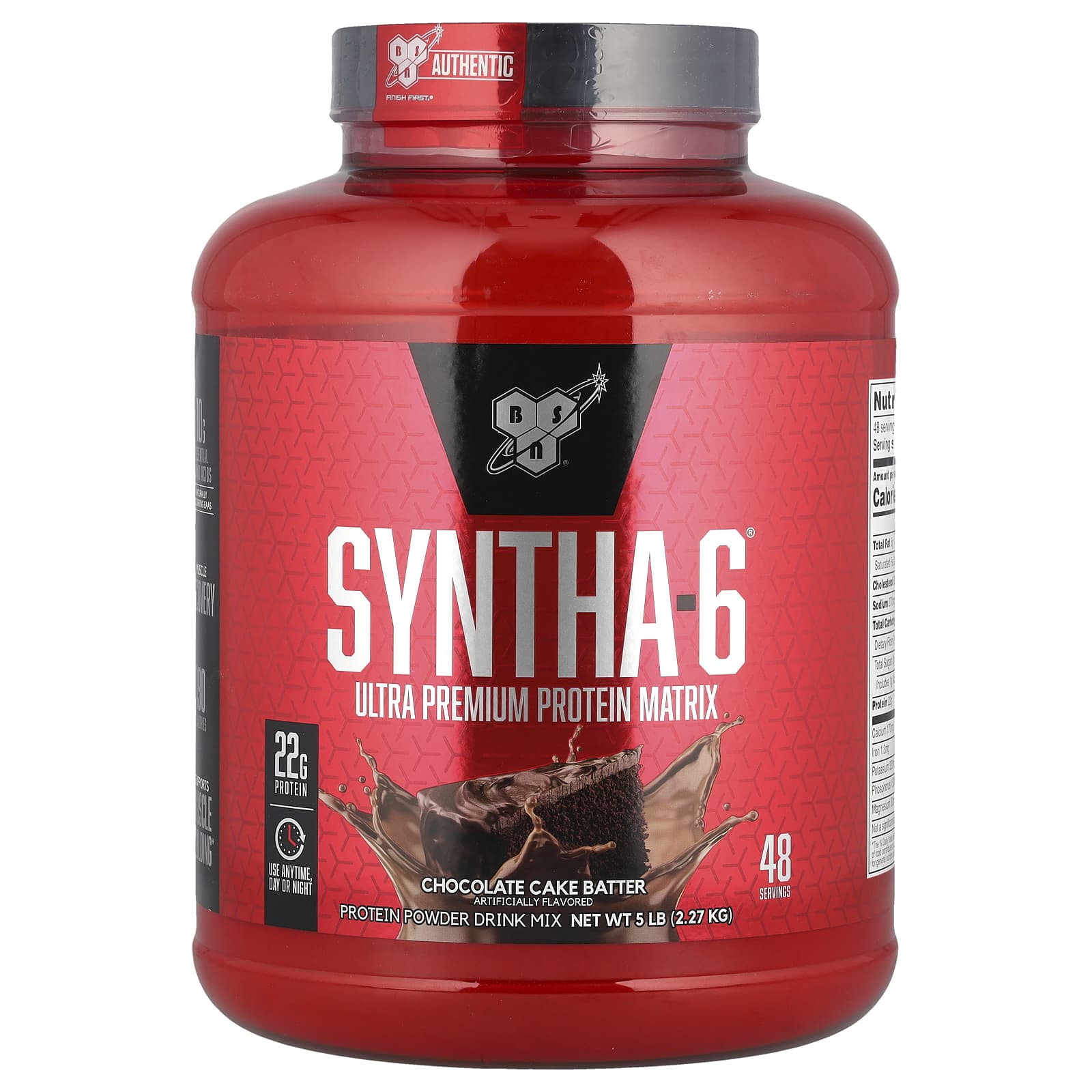 Шоколад BSN Syntha-6® Ultra Premium Protein Matrix, вкус Chocolate Cake Batter, 2.27 кг