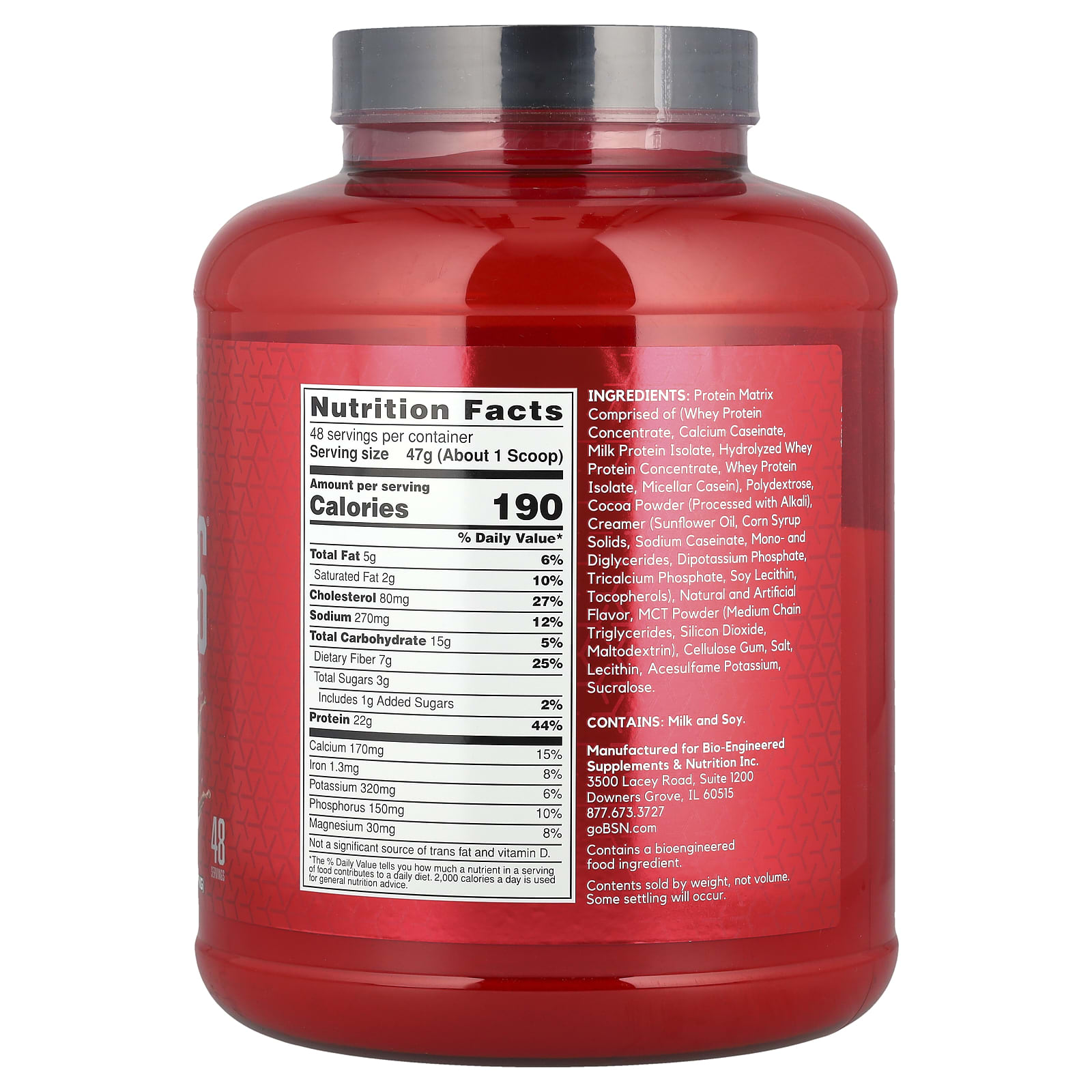 Шоколад BSN Syntha-6® Ultra Premium Protein Matrix, вкус Chocolate Cake Batter, 2.27 кг — фото 2