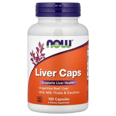 Расторопша NOW Foods Liver Caps With & Eleuthero, 100 капсул