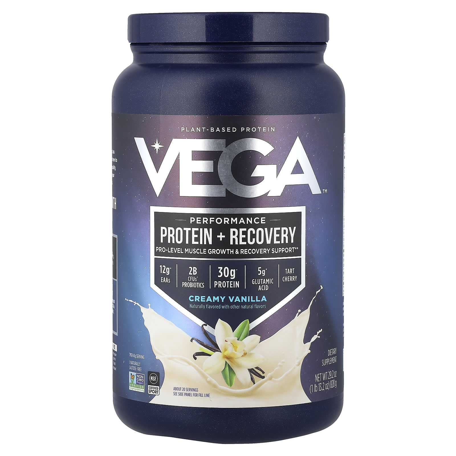 Протеин Vega Performance Recovery, вкус Creamy Vanilla, 828 г