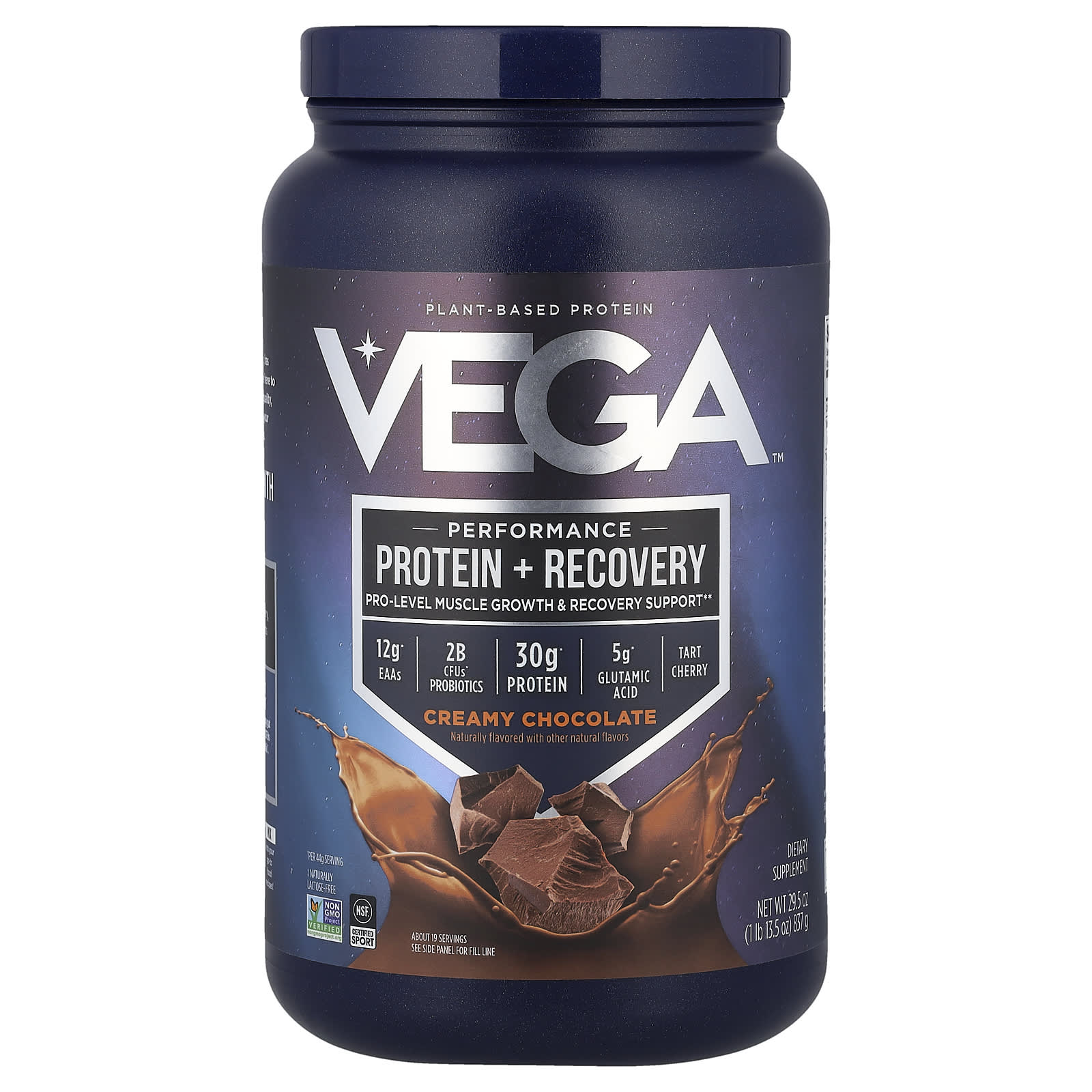 Шоколад Vega Plant-Based Protein Performance Protein Recovery, вкус Creamy Chocolate, 837 г