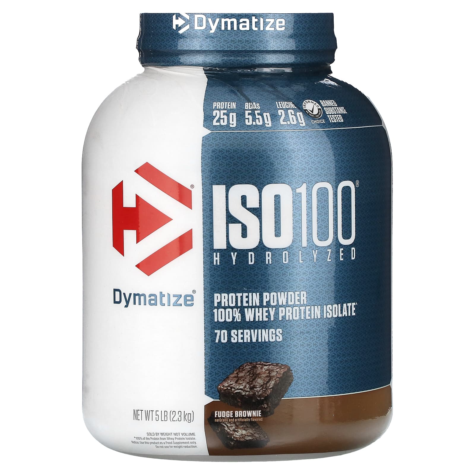 Сывороточный протеин Dymatize ISO100® Hydrolyzed 100% Isolate Fudge Brownie, 2.3 кг — фото 2