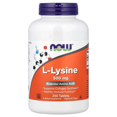 L-лизин NOW Foods L-Lysine, 500 мг, 250 таблеток