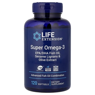 Омега-3 Life Extension Super, 120 мягких капсул