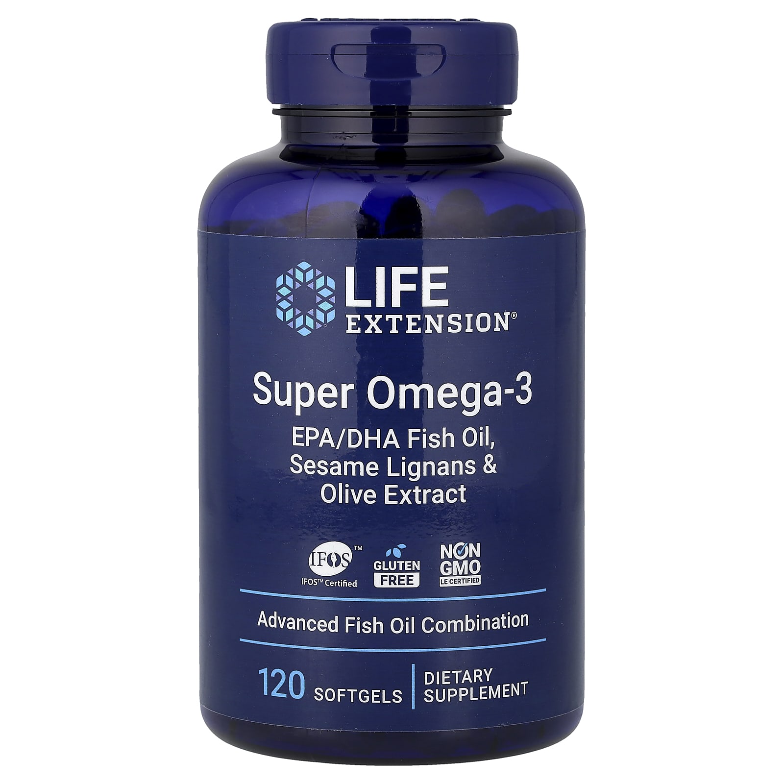 Омега-3 Life Extension Super, 120 мягких капсул