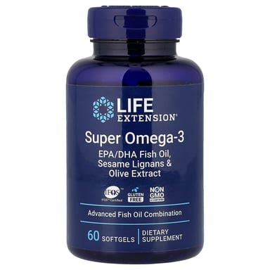 Рыбий жир Life Extension Super Omega-3 EPA/DHA Sesame Lignans & Olive Extract, 60 мягких капсул