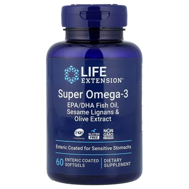 Рыбий жир Life Extension Super Omega-3 EPA/DHA Sesame Lignans & Olive Extract 60, мягкие капсулы