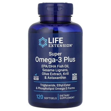 Фото товара: Омега-3 Life Extension Super Plus, 120 мягких капсул