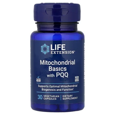 Фото товара: PQQ (пирролохинолинхинон) Life Extension Mitochondrial Basics, 30 растительных капсул
