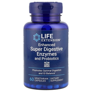 Пищеварительные ферменты Life Extension Enhanced Super and Probiotics, 60 растительных капсул